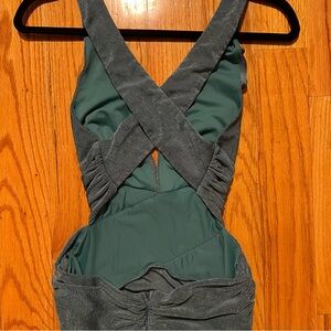 Chloe Dao Elegant Teal Backless Maxi Dress Size S NWOT